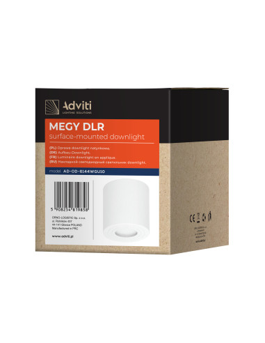 MEGY DLR GU10 downlight max 50W, IP54, okrągły,...