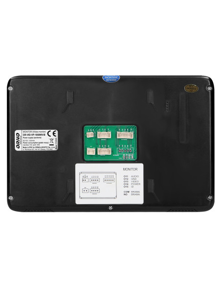 Zestaw wideodomofonowy, bezsłuchawkowy, kolor, LCD 7", interkom, z szyfratorem, natynkowy, czarny, SCUTI