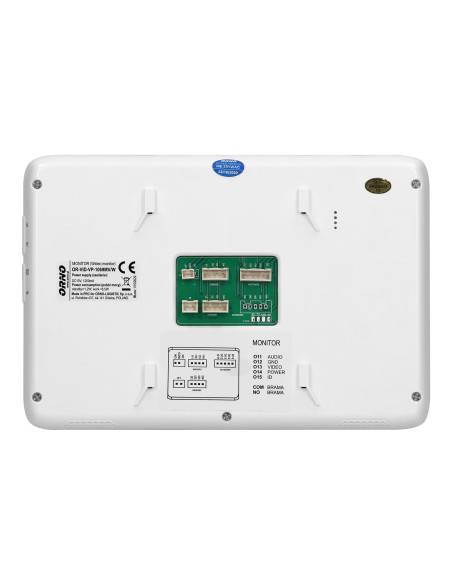 Zestaw wideodomofonowy, bezsłuchawkowy, kolor, LCD 7", interkom, z szyfratorem, natynkowy, biały, SCUTI