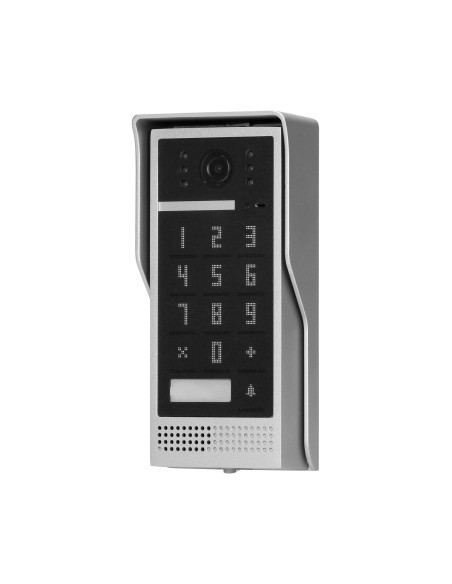 Zestaw wideodomofonowy, bezsłuchawkowy, kolor, LCD 7", interkom, z szyfratorem, natynkowy, biały, SCUTI