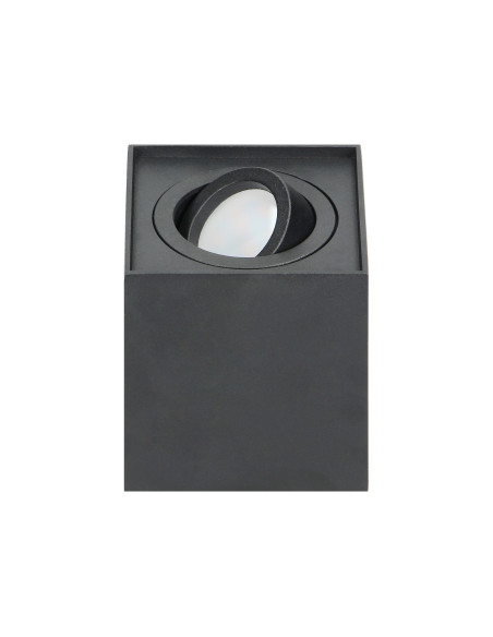 CAROLIN DLS GU10 downlight max 35W, IP20, kwadrat, czarny