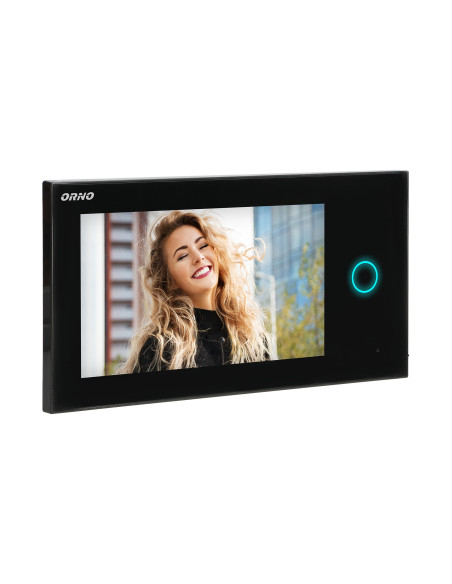 Wideo monitor bezsłuchawkowy, kolorowy, LCD 7", dotykowy, WI-FI, do zestawu APPOS, otwieranie bramy, czarny