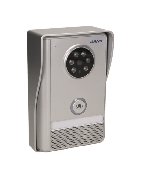 Zestaw wideodomofonowy, bezprzewodowy, zasięg 150m, kolor, LCD 2,4", pamięć, natynkowy, IP55, SEMIS MEMO