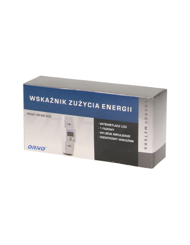  1-fazowy wskaźnik zużycia energii...