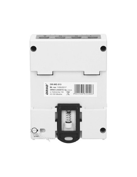 3-fazowy licznik energii elektrycznej, 80A, MID, 4,5 moduły, DIN TH-35mm