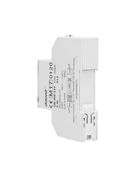 1-fazowy licznik energii elektrycznej, 100A, port RS-485, MID, 1 moduł, DIN TH-35mm