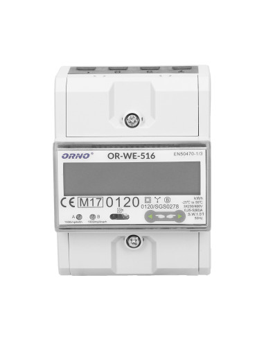 3-fazowy licznik energii elektrycznej, 80A,...