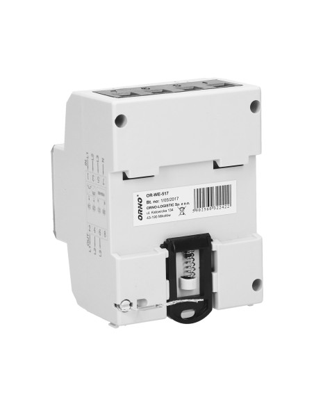 3-fazowy licznik energii elektrycznej, 80A, port RS-485, wielotaryfowy, 4,5 moduły, DIN TH-35mm