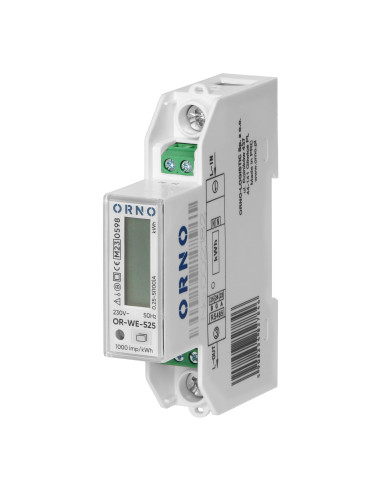 1-fazowy licznik energii elektrycznej, 100A, port RS-485, MID, 1 moduł, DIN TH-35mm, PV