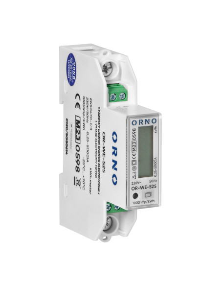 1-fazowy licznik energii elektrycznej, 100A, port RS-485, MID, 1 moduł, DIN TH-35mm, PV