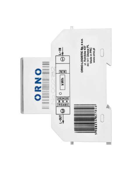 1-fazowy licznik energii elektrycznej, 100A, port RS-485, MID, 1 moduł, DIN TH-35mm, PV