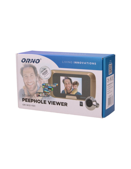 Elektroniczny wizjer do drzwi 3,2" z funkcją nagrywania na kartę Micro SD, bateryjny