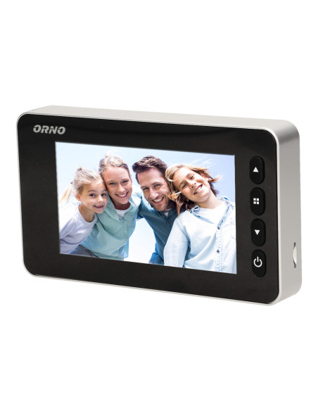  Elektroniczny wizjer do drzwi 4,3" z funkcją nagrywania na kartę Micro SD, czujnikiem ruchu i menu w 9 językach,...