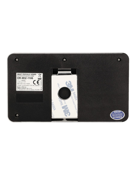  Elektroniczny wizjer do drzwi 4,3" z funkcją nagrywania na kartę Micro SD, czujnikiem ruchu i menu w 9 językach,...