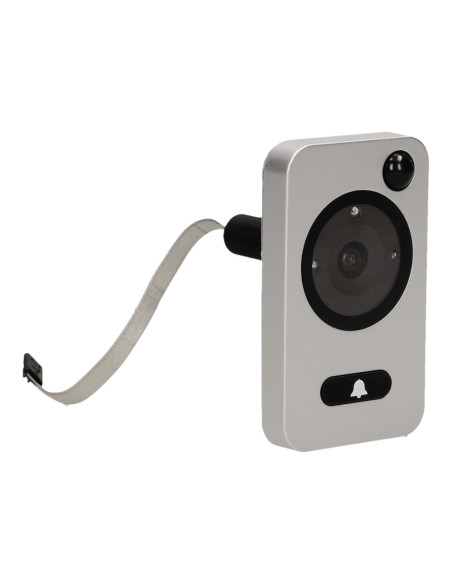  Elektroniczny wizjer do drzwi 4,3" z funkcją nagrywania na kartę Micro SD, czujnikiem ruchu i menu w 9 językach,...