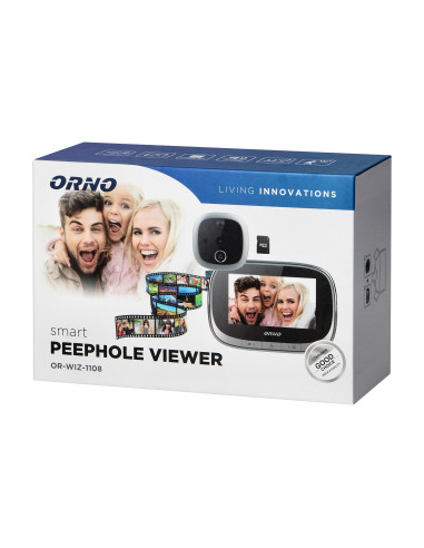  Elektroniczny wizjer do drzwi z wbudowanym...