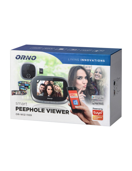  Elektroniczny wizjer do drzwi z wbudowanym czujnikiem ruchu oraz  wyświetlaczem LCD 4,3 cala, funkcja nagrywania na...