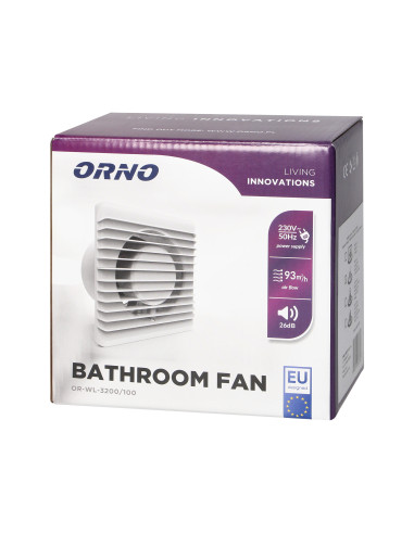 Wentylator łazienkowy 100mm, natynkowy -...