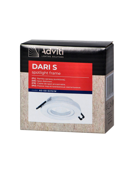 DARI R ramka dekoracyjna oprawy punktowej, MR16/GU10 max 50W, okrąg, biała IP44