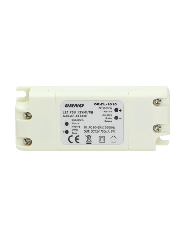 Zasilacz do LED 12VDC 9W, IP20