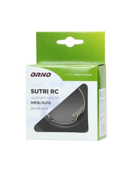 SUTRI RC ramka dekoracyjna oprawy punktowej, MR16/GU10 max 50W, okrągła, stała, czarna