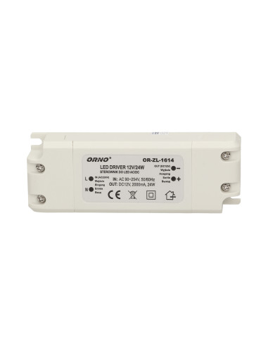 Zasilacz do LED 12VDC 24W, IP20