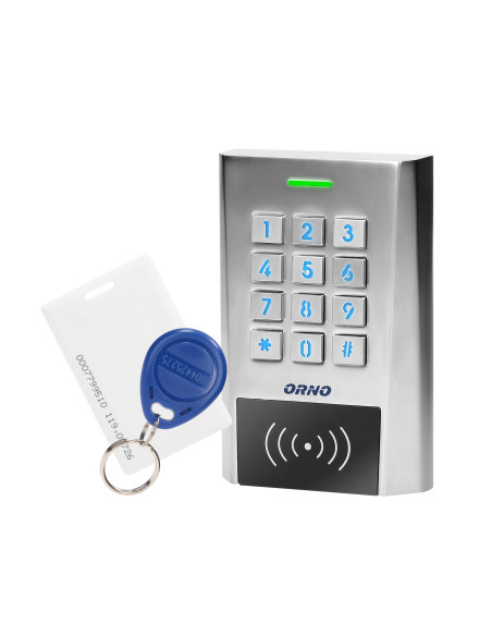 Zamek szyfrowy szeroki z czytnikiem kart i breloków zbliżeniowych, IP66, 2 przekaźniki 2A , wymiary 114,5x75x21