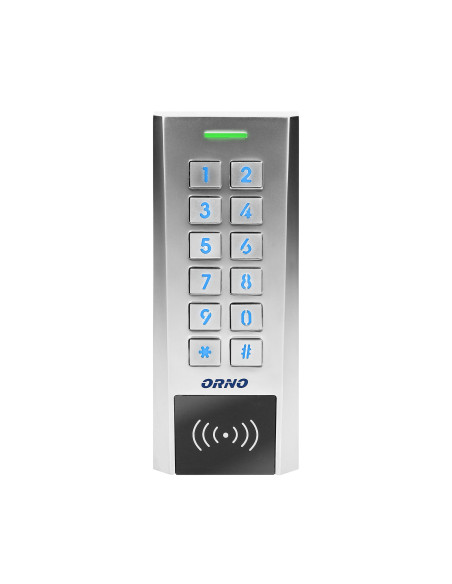 Zamek szyfrowy wąski z czytnikiem kart i breloków zbliżeniowych, IP66 , 2 przekaźniki 2A, wymiary 134x55,5x21