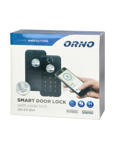 Nakładka szyfrowa na zamek z czytnikiem linii papilarnych, IP44, krótka