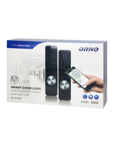 Nakładka szyfrowa na zamek z czytnikiem linii papilarnych, IP44, długa