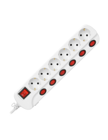  Listwa zasilająca "Multiswitch", 6 gniazd 2P+Z...