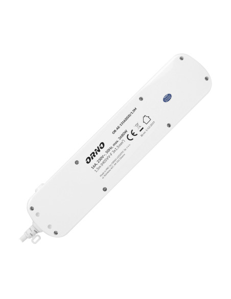  Listwa zasilająca "Multiswitch", 6 gniazd 2P+Z (Schuko), kabel 3x1,5mm², długość 1,5m, z wyłącznikami...