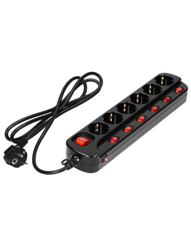  Listwa zasilająca "Multiswitch", 6 gniazd 2P+Z...