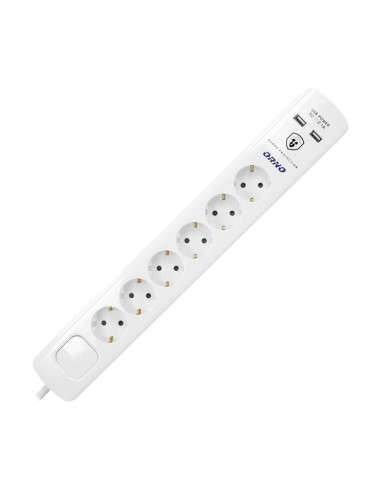  Listwa przeciwprzepięciowa, 6 gniazd 2P+Z...