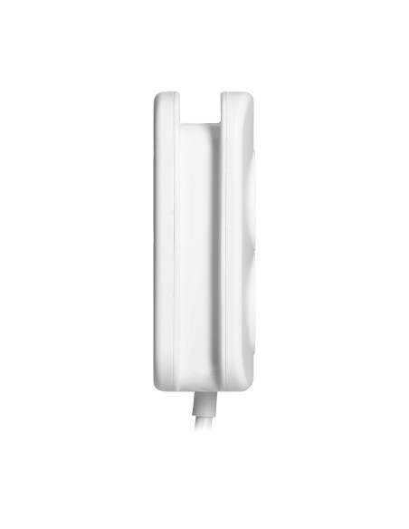 Kwadratowa listwa zasilająca z ładowarką USB 3x2P+Z, 2xUSB-A,  kabel 3x1,0mm2, 1,4m