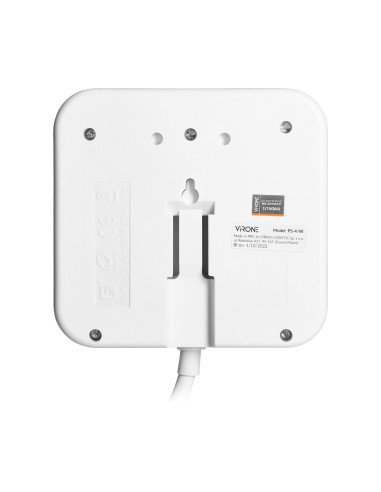 Kwadratowa listwa zasilająca z ładowarką USB...