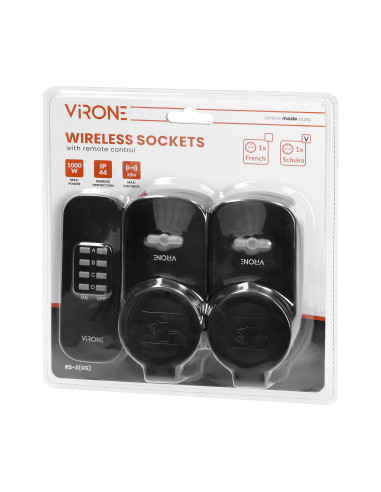 Zestaw bezprzewodowych gniazd sterowanych...