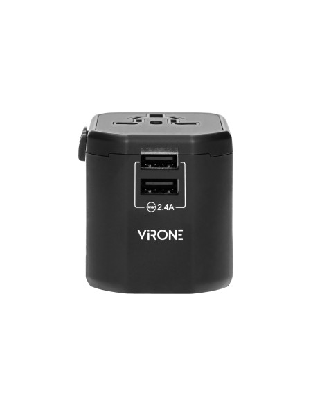 Podróżny adapter do gniazdek Go World USA/UK/EURO/AUS (USB 5V,2,4A)