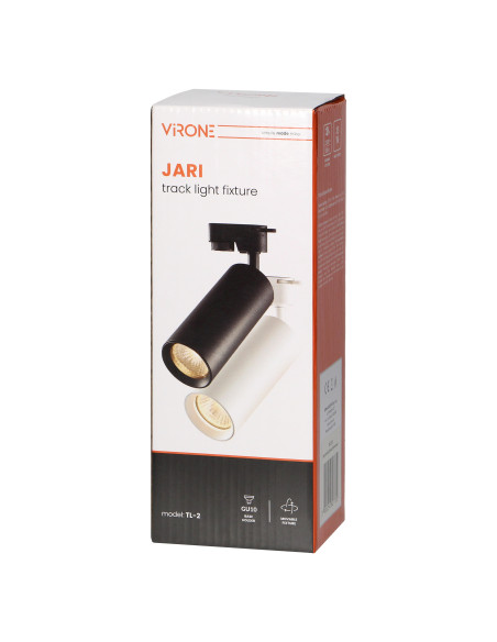 JARI reflektor na szynę GU10, 140 mm, czarny