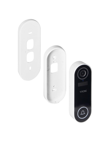 Bezprzewodowy dzwonek wideo LAYO z kamerą wideo Full HD, WiFi i odbiornikiem sieciowym, IP65, komunikacja ze smartfonem...