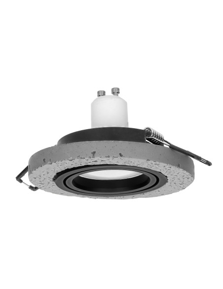 HALISI RM ramka dekoracyjna oprawy punktowej, okrągła, ruchoma, czarna, MR16/GU10 max 50W