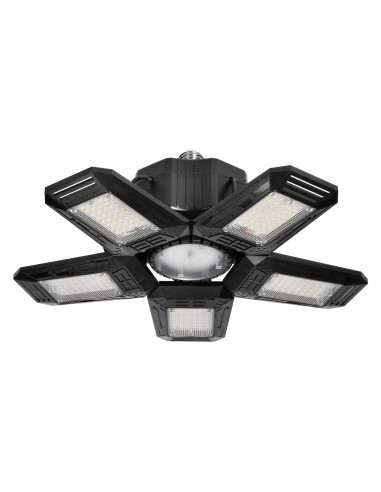 RIGEL LED lampa warsztatowa składana 5-skrzydłowa, E27 55W, 6500K, 4950lm