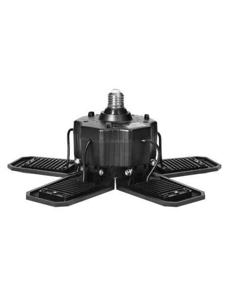 RIGEL LED lampa warsztatowa składana 5-skrzydłowa, E27 55W, 6500K, 4950lm