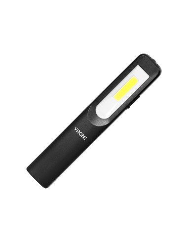 Latarka warsztatowa LED 3W 200lm + 50lm, 1200mAh, 3 tryby: 100%, 50%, dioda frontowa, magnes, klips