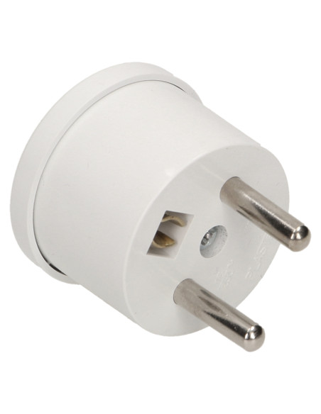 Wtyczka kątowa 2P+Z MINI, biała