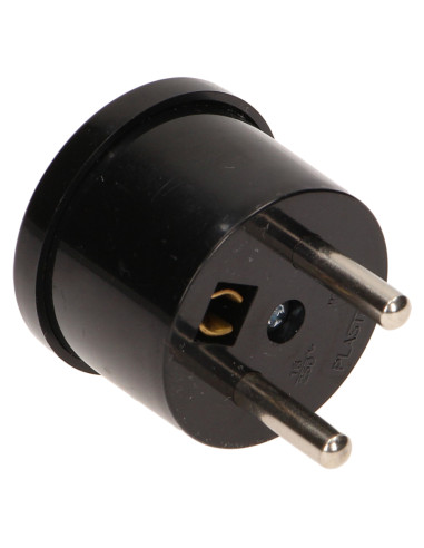 Wtyczka kątowa 2P+Z MINI, czarna