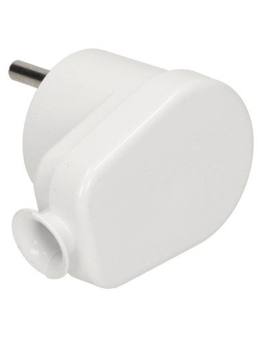 Wtyczka kątowa 2P+Z, biała