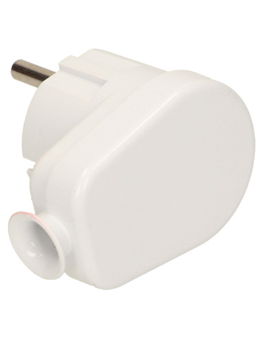 Wtyczka kątowa 2P+Z, biała