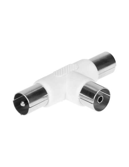 Złącze telewizyjne, trójnik "T", gniazdo / 2xwtyk