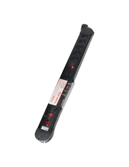 Listwa zasilająca, 10 gniazd 2P+Z, kabel 3x1,5mm2, długość 1,5m,  2xWyłącznik podświetlany dwutorowy, Wyłącznik...